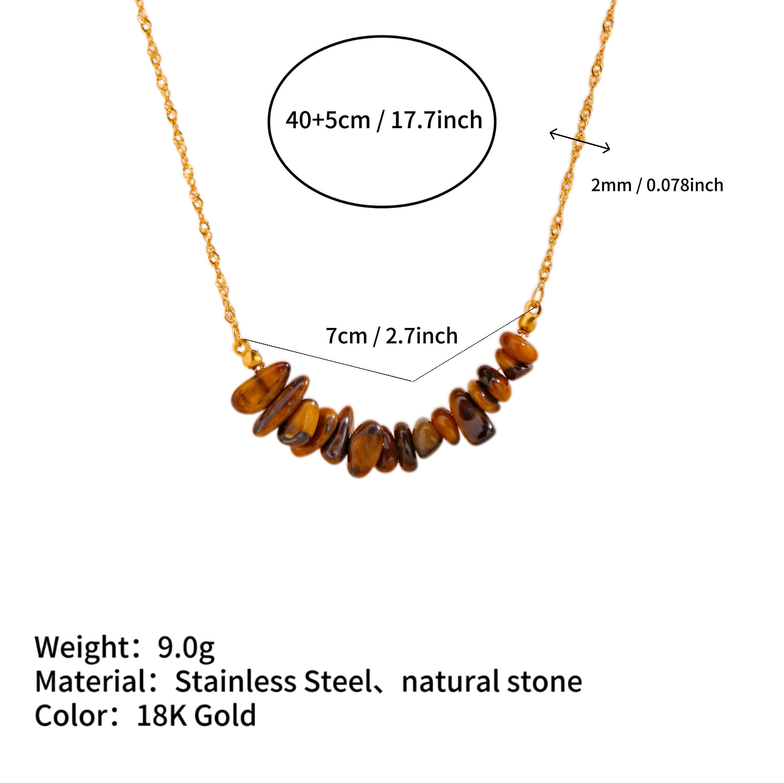 Pierre œil de tigre marron-Afrique du Sud