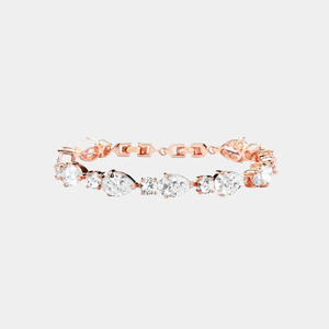 Elegante pulsera nupcial para novias y damas de honor, diseño de lujo con cristales y perlas, joyería ajustable chapada en oro. - Product Image 3