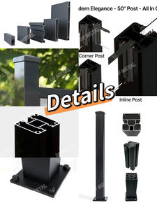 Valla de Aluminio Impermeable para <span class=keywords><strong>Exteriores</strong></span> DF, Vallas y Portones Modernos de Aluminio para Patios Delanteros - Product Image 2