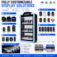 Vitrine de comptoir à 3 niveaux en acrylique LED avec logo personnalisé pour sachets de snus, solution écologique pour les magasins de tabac