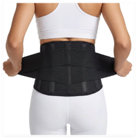 Ceinture de soutien lombaire respirante HKJD avec logo personnalisé, double sangle de traction et baleines rigides pour sciatique et hernie discale
