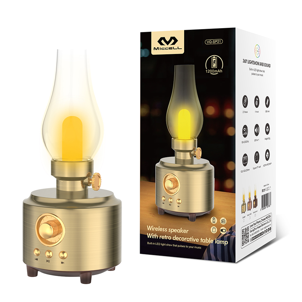 Переносной игровой ночной Светильник MICCELL в виде фейерверка, беспроводной динамик для дискотеки, колонки для телевизора, лампа с пламенем, светодиодный светильник, динамик