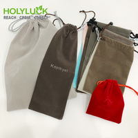 Sac à cordon avec logo personnalisé Sac en microfibre souple avec cordon de serrage Étui promotionnel pour téléphone portable Pochette en microfibre pour lunettes de soleil