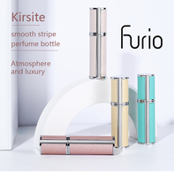 Pulvérisateur à pompe en aluminium et cuir F902, atomiseur de parfum de voyage 5 ml avec gravure