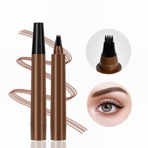 Microblading Crayon à sourcils liquide étanche Marque privée Crayon à sourcils personnalisé Noir Crayon à sourcils précis à <span class=keywords><strong>4</strong></span> pointes - Product Image 1