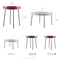 Petite table basse ronde moderne Table d'appoint décorative en métal simple en bois Catégorie de produit TT-1615B