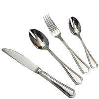 Ensemble de couverts en acier inoxydable de luxe élégant de 24 pièces couteau à dîner en argent cuillère fourchettes en gros pour les mariages