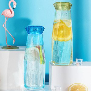 Commercio all'ingrosso 400ml Wellness vetro bottiglia di acqua cristallo infuso gemma con pietra colorata tazza di vetro minimalista per bicchieri - Product Image 2