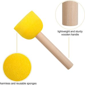 Juego de 30 esponjas redondas para pintar, esponjas redondas para pintura acrílica, herramientas de pintura para niños (4 tamaños) - Product Image 3