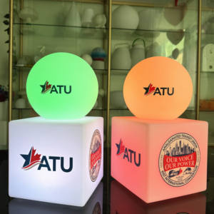 Logo personalizzato LED Orb Deco palla centrotavola luci LED <span class=keywords><strong>lampade</strong></span> da tavolo palla effetto pubblicitario luminoso per eventi giardini fiere - Product Image 2