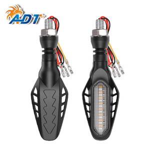 Feux de jour extérieurs ADT Cobra, clignotants séquentiels blancs pour moto, clignotants jaunes avec abat-jour transparent - Product Image 2
