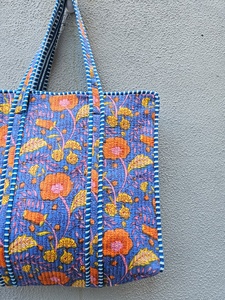 Bolsa de mano grande acolchada de algodón, estilo étnico bohemio, para compras, uso diario, tipo shopper. - Product Image 4