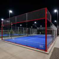 Terrain de padel professionnel en acier avec vue panoramique - Modèle d'accessoires de salle de sport