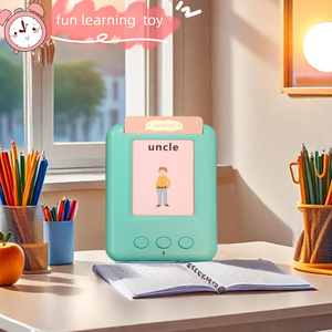 Envío más rápido, tarjetas Flash de palabras a la vista en inglés, máquina de aprendizaje para niños, dispositivo de tarjetas cognitivas Flash parlantes, aprendizaje <span class=keywords><strong>italiano</strong></span> - Product Image 2
