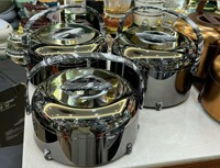 Ensemble de 3 casseroles isothermes sous vide 3L 4L 5L avec poignée, pour garder les aliments au chaud, idéal pour les pique-niques en extérieur