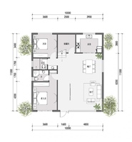 Haute qualité une maison de toit à cadre préfabriqué une structure de forme petite cabine maison triangulaire luxe une maison triangulaire à cadre