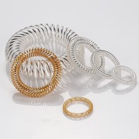 Anneau de contact électrique en cuivre plaqué argent à ressort hélicoïdal, connecteur haute conductivité, composant de quincaillerie industrielle