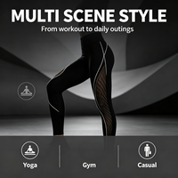 Legging de yoga taille haute avec empiècements en maille, effet froncé aux fesses, extensible et doux, pour l'entraînement en salle de sport et les activités sportives quotidiennes pour femmes