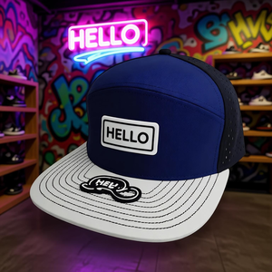 Wholesale 5 Panel <b>Flat</b> Brim <b>Cap</b> 6502 Unstructured 100% Cotton Comfortable Hat Construct Color Snapback <b>Cap</b> - Product Image 3