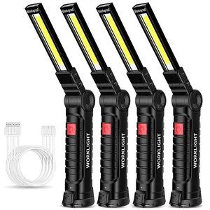 Tragbare 360-Grad-Drehung Cob Car Repair Notfall klappbare Camping laternen LED wiederauf ladbare Arbeits leuchte mit Magnet fuß