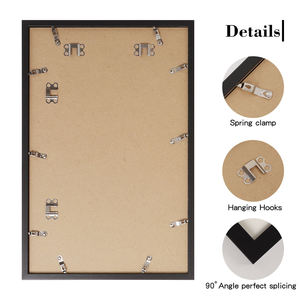 Set di Cornici Nere per Quadri con Bordo Sottile e Passepartout Bianco per Gallerie, Soggiorni e Decorazioni Murali - Product Image 3
