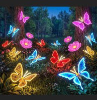 Lampes Papillons Lumineuses Mobiles IP65 en Plastique LED 300 Lumens pour Aménagement Paysager de Parcs, Jardins, Arbres et Zones Scéniques