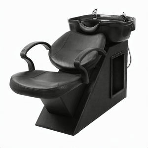 Fauteuil de lavage noir pour salon de coiffure, station de lavage de cheveux, mobilier de barbier - Product Image 1