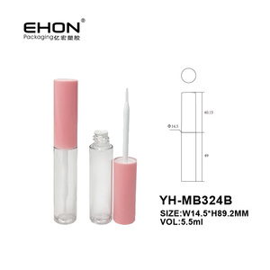 Slim Round Clear Empty Liquid Eyeliner Tube Cosmetic <b>Bottle</b> with Fine <b>Brush</b> Custom Logo Makeup Packaging Eyelash Glue - Product Image 2