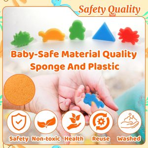 Các loại mô hình miếng bọt biển cho bức tranh học tập sớm miếng bọt biển & cọ rửa miếng đệm cho trẻ mới biết đi miếng bọt biển trang trí nội thất - Product Image 3