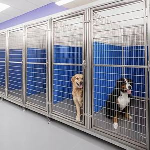 Veteriner paslanmaz çelik kapı aşırı kulübesi çubuk kapı hayvan köpek kulübesi ve köpek yatılı kulübesi kapısı çalışır - Product Image 1