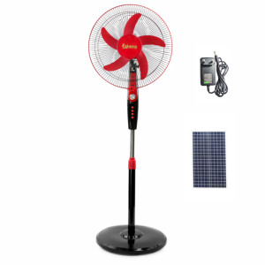 <span class=keywords><strong>Ventilateur</strong></span> sur pied oscillant de 16 pouces, 12 V CC, à moteur à balais, alimenté par énergie solaire et batterie, à économie d'énergie, pour extérieur, <span class=keywords><strong>ventilateur</strong></span> AC/DC - Product Image 2