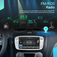 Podofo 7 ''4 + 64GB Android autoradio sans fil CarPlay Android Auto GPS WIFI FM RDS pour Ford Focus Mondeo C-MAX S-MAX Galaxy II