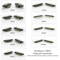 Personalizado 8PIN Pogo Pin2.54 Pitch 3A Conector de computadora actual Otros productos con sondas