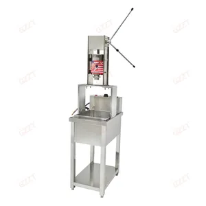 Vertical Spanish Churros Maker With 25L Fryer Commercial Manual Churros Pressing Filling Machine Maquina De Churro Snack Machine