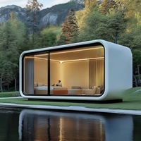 Petite maison de travail préfabriquée bureau Camping Pod 2 chambres jardin extérieur Mobile pomme cabine 40ft Capsule modulaire Double maison