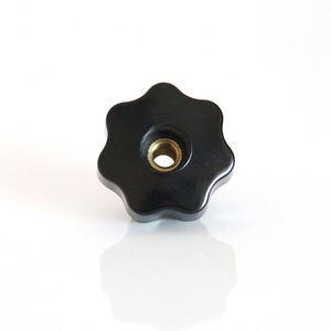 Poignée étoile en bakélite noire à trou traversant, bouton de serrage à sept coins pour tiroir, commode, armoire - Product Image 5