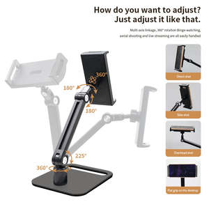 Support pliable PROYOU pour iPhone et iPad, support de bureau pour téléphone portable et tablette, support de tablette portable réglable, support de tablette pliable pour bureau - Product Image 6