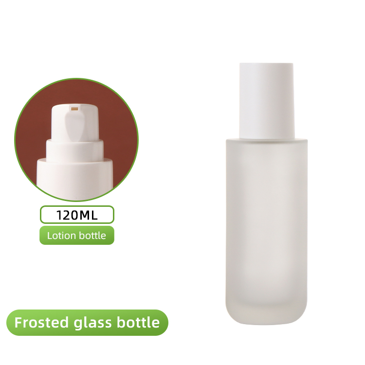 Flacon givré XWP 120 ml - lotion blanche + couvercle blanc mat