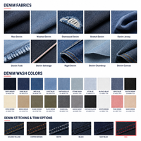 Jeans empilés imprimés sur mesure, choix de motifs variés, design d'illustrations personnalisées, pantalon en denim léger, tenue décontractée de style urbain