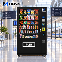 Distributeur automatique de snacks et de boissons en libre-service avec gestion à distance par clavier