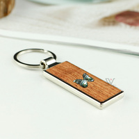 Porte-clés en bois gravé au laser avec incrustation de coquille de paua, étanche et durable, vente en gros, personnalisé, promotionnel pour entreprises, directement de l'usine