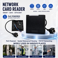 Pembaca RFID Modbus TCP/IP Jaringan RJ45 dengan POE 13.56MHz IC 125kHz Pembaca Kartu ID untuk Kontrol Akses Karyawan Mendukung SDK Gratis