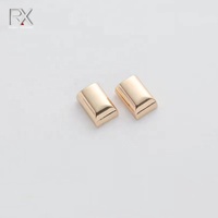 Accessoires métalliques personnalisés de Guangzhou, stoppeur de fermeture éclair, boucle de sangle de sac en alliage de zinc, boucle de sangle de vêtement, clip d'extrémité de sangle pour fermeture éclair de sac