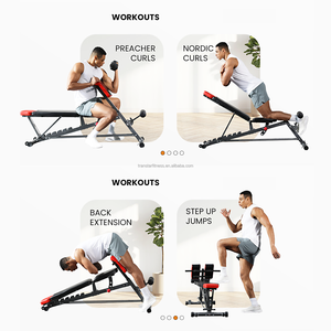 Home Gym Fitness <strong>Bench</strong> Press Machine Flat <strong>Weight</strong> <strong>Lifting</strong> <strong>Benches</strong> with Leg Extension Curl Preacher Pad - Product Image 5