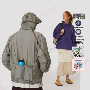 Chaqueta Ligera para Senderismo con Protección UV, Cortavientos UPF50+ para Montañismo, Resistente al Sol, con Capucha, Protección UV - Product Image 4