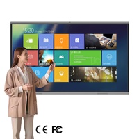 Tableau blanc interactif tout-en-un pour salle de réunion de 55/65 pouces avec écran LCD 4K UHD multi-touch 20 points, fréquence de rafraîchissement de 120 Hz