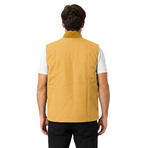 OEM Custom Heavy Duty Canvas <b>Vest</b> | Men's Cotton Canvas Work <b>Vest</b> | Premium Waxed Canvas Motorcycle <b>Utility</b> Sleeveless <b>Vest</b> - Product Image 2