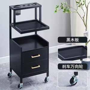 Carrito de Peluquería de Acero Inoxidable Negro al por Mayor, Diseño Moderno, Plegable y Móvil, para Extensiones de Cabello - Product Image 2