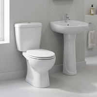 Céramique 2 pièces toilette sanitaire salle de bain montage au sol traditionnel en céramique pas cher 2 pièces toilette et lavabo ensemble prix Dubaï