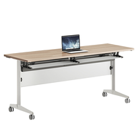 Prix usine bureau d'étude moderne cadre en métal modulaire amovible pliable avec roues Tables de réunion Table de formation